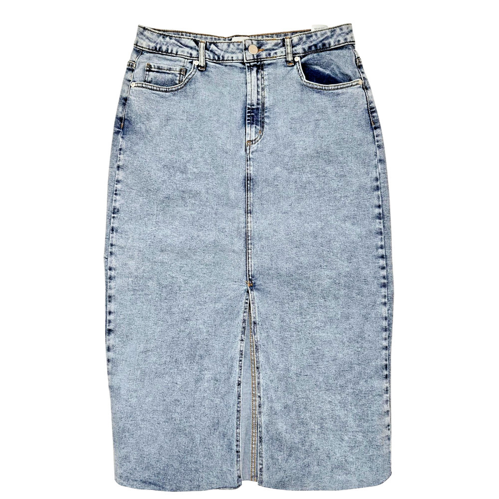 Lola Jeans High Rise Denim Maxi Skirt HALSTON-VIB Size‎ XL - Picture 7 of 9